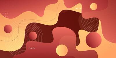 Simple dynamic brown textured background design in 3D style. Wave and circle pattern design. EPS10 vector
