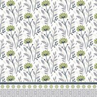 botanical seamless floral pattern with artistic border design for digital print and textile graphics vector