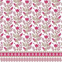 seamless floral border pattern with classic ornamental texture for digital print and poster graphics vector