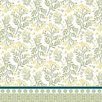 intricate floral border pattern with decorative elements for fabric and invitation templates vector