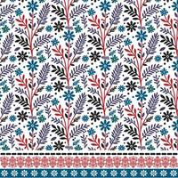 seamless floral design with intricate border texture for fabric and digital print templates vector