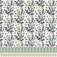 floral border pattern with intricate seamless elements for poster and wedding card templates vector