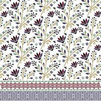 seamless floral border pattern with classic ornamental motifs for wallpaper and textile graphics vector