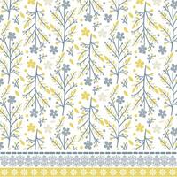 elegant seamless floral pattern with artistic border texture for fashion and textile applications vector