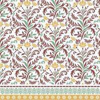 seamless floral border pattern with abstract decorative elements for fashion and card templates vector