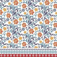 seamless floral design with intricate border texture for wallpaper and textile applications vector