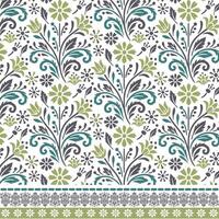 floral seamless pattern with artistic border elements for wrapping paper and poster designs vector
