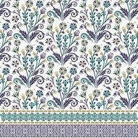 intricate seamless floral pattern with artistic border elements for poster and wrapping templates vector