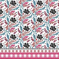 seamless floral pattern with elegant border texture for textile and invitation print designs vector
