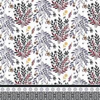 seamless floral pattern with elegant border artwork for textile and wrapping paper printing vector