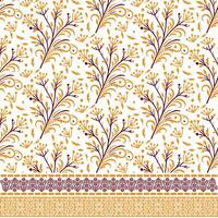 seamless floral pattern with elegant botanical border details for wedding and wrapping templates vector