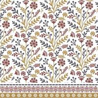 seamless floral pattern with artistic border details for invitation and digital print designs vector
