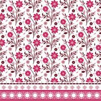seamless floral border design with intricate motifs for wallpaper and fabric printing vector