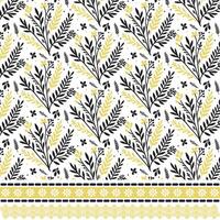detailed floral border pattern with seamless ornamental texture for textile and fabric prints vector