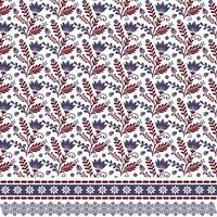 retro floral pattern with seamless decorative border design for wrapping paper and invitations vector