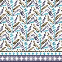 seamless floral pattern with artistic border details for wallpaper and textile graphics vector