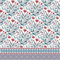 seamless floral pattern with intricate border artwork for wedding invitations and fabric prints vector