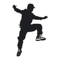 Dancer boy silhouette with isolated background vector