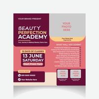 Makeup Skills social media post Design Template vector