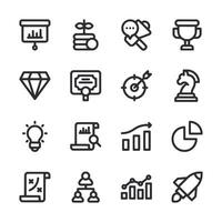 Set of icons for business and finance concept vector