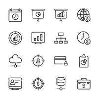 set of icons for a business concept vector