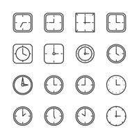 A set of clocks with the numbers 1 to 12 on them vector