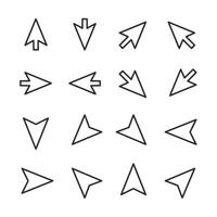 set of arrows in various orientations vector