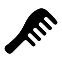 Simple Hair Comb glyph icon. The icon can be used for websites, print templates, presentation templates, illustrations, etc vector
