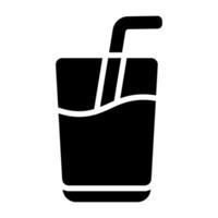 Simple Orange Juice glyph icon. The icon can be used for websites, print templates, presentation templates, illustrations, etc vector