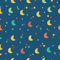 solar system kids cartoon planet seamless pattern. Rocket, UFO, planets Illustration, great for wallpaper, textile and texture design. Kids design, fabric, wrapping, apparel. vector