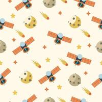space planets pattern moon pattern vector