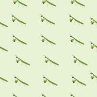 Seamless pattern with praying mantis for fabric vector