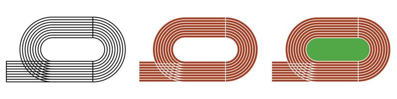 Running track set vector