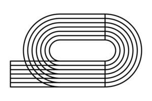 Running track icon vector