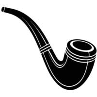 A black and white pipe on a white background vector