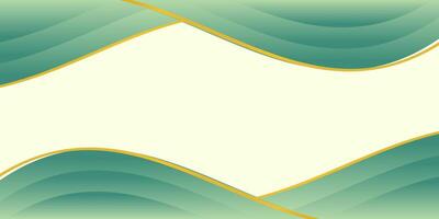 Green earth day background luxury gradation abstract shapes, leaf pattern with empty space for text. Suitable for your design project vector