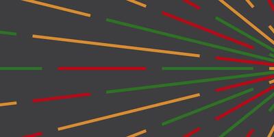 Juneteenth abstract background. black, red, yellow, green line art. attractive design sunlight pattern. vector