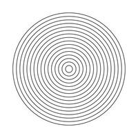 Polar grid of 15 concentric circles. Wheel of life, habits tracker. Coaching blank mockup. Circle diagram divided on fifteen segments. Blank polar graph paper layout. Graphic outline template. vector