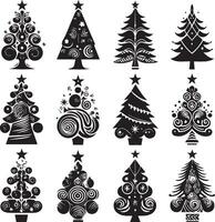 Collections of trees silhouette vector
