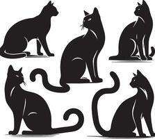 Elegant Cat Illustrations vector