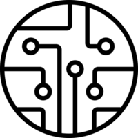 Circuit board, technology outline icon. For your web site design, logo, app, UI. illustration png
