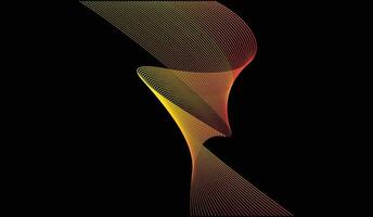 Curved Lines Gradient Effect design vector