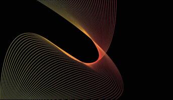 Curved Lines with Gradient Effect design vector