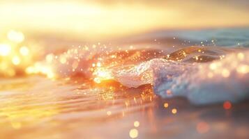 Shimmering waterscape, A dance of light and motion on a tropical ocean photo
