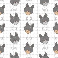 Seamless pattern of dobermann dog vector
