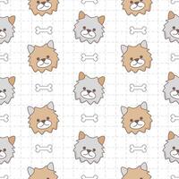 Seamless pattern of maltipoo puppy vector