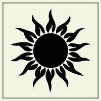 Silhouette of a Sun, Sunset Sky vector