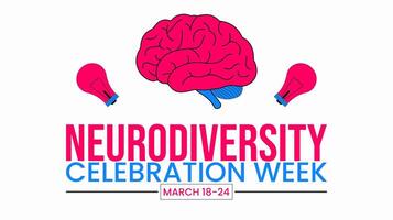 Neurodiversity Celebration Week Banner, Embracing Cognitive Differences vector