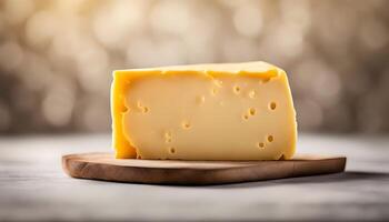 Traditional Yellow Cheddar Cheese on a background photo