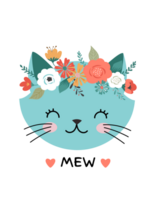 Mew - Tshirt Design png